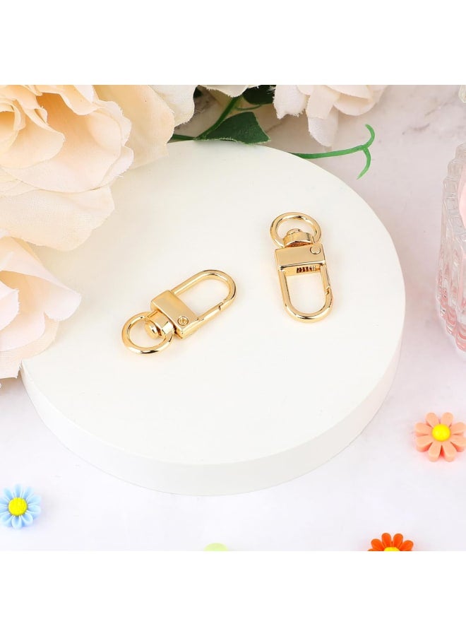 2 Pcs Swivel Lobster Clasp Swivel Snap Hook Clasps Lanyard Clasp Key Chain Clips Rotating Dog Buckle Hardware Accessories Snap Hooks Metal Spring Keychain Hook for Handbag Jewelry Making Light Gold - Image 5