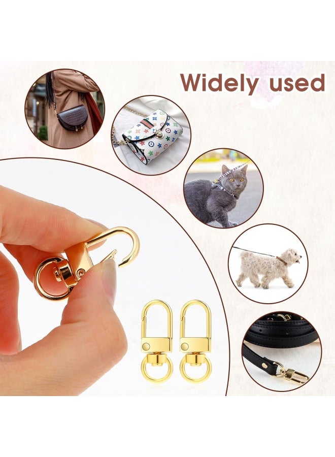 2 Pcs Swivel Lobster Clasp Swivel Snap Hook Clasps Lanyard Clasp Key Chain Clips Rotating Dog Buckle Hardware Accessories Snap Hooks Metal Spring Keychain Hook for Handbag Jewelry Making Light Gold - Image 4
