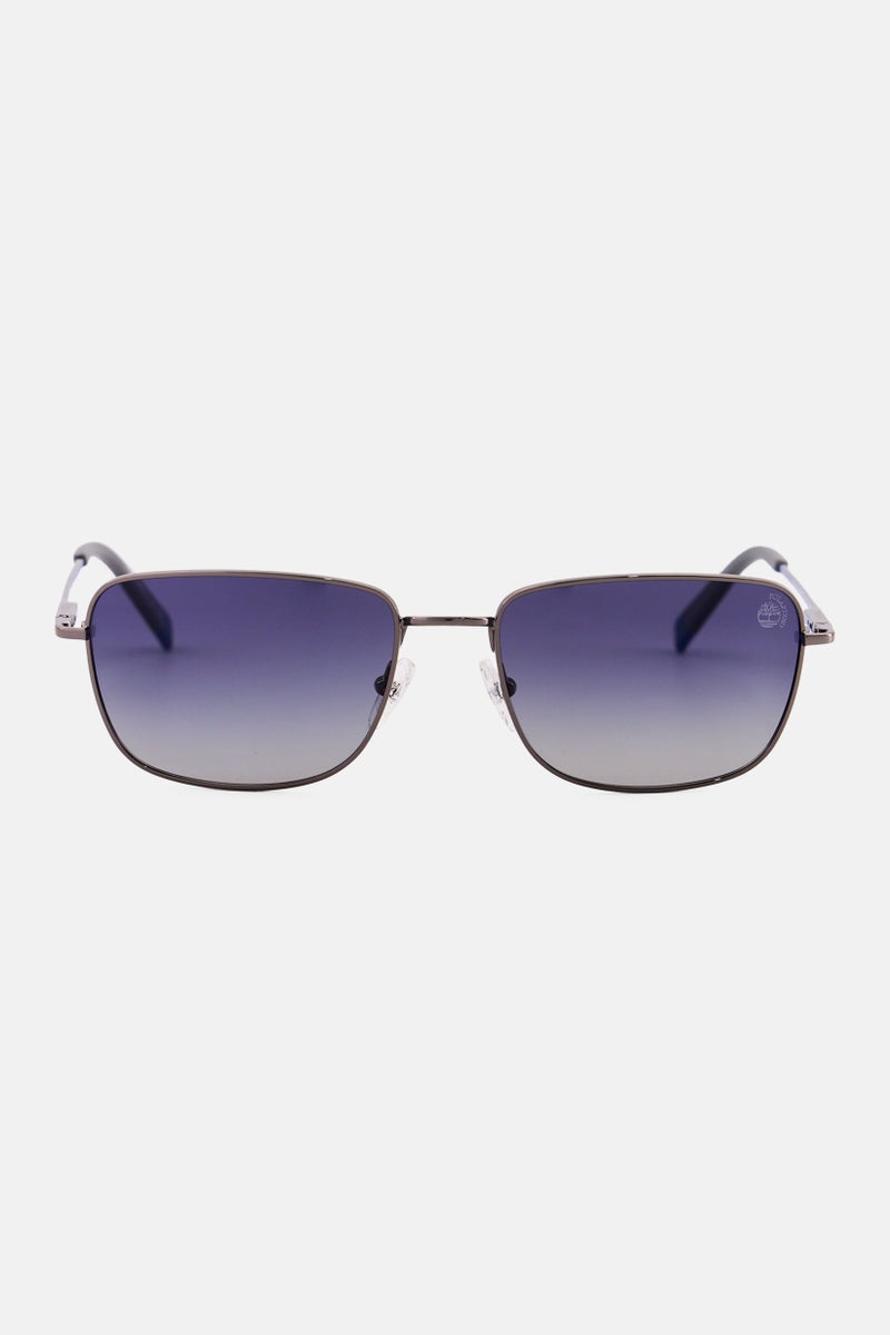 Timberland نظارات شمسية مستطيلة للرجال TB933808D57، سوداء مدخنة - Image 1