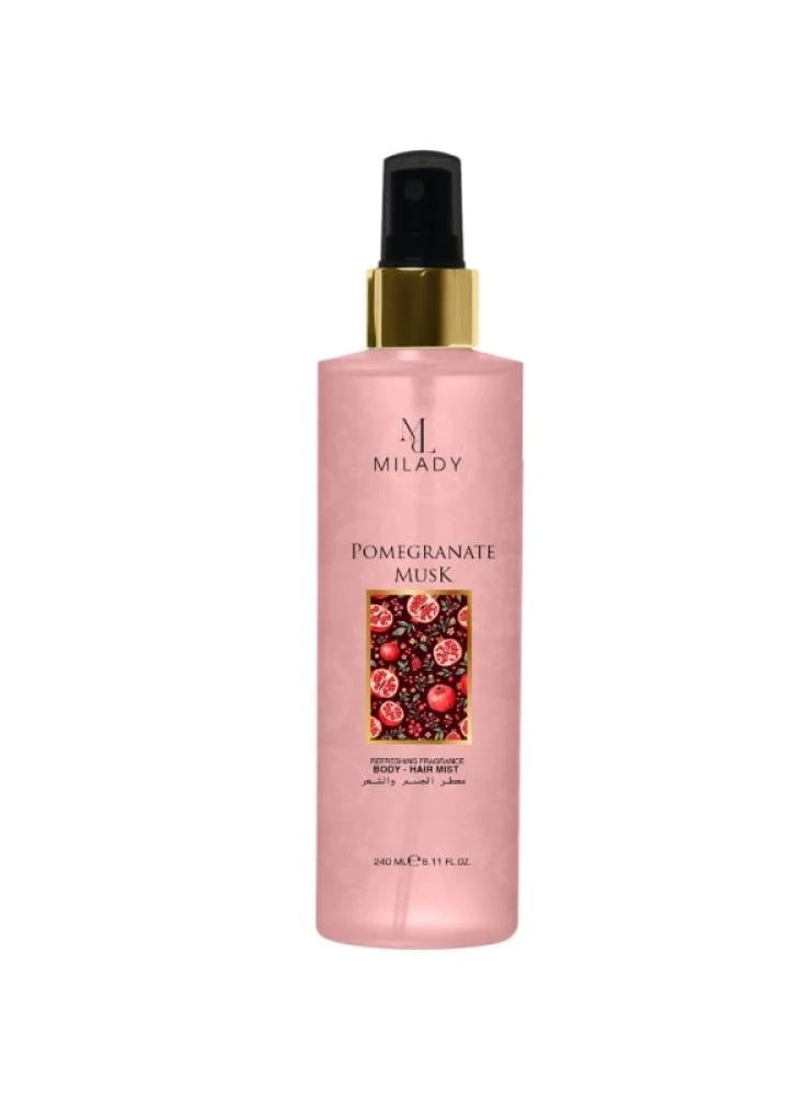 Milady Pomegranate Musk Hair and Body Mist  240 Ml 