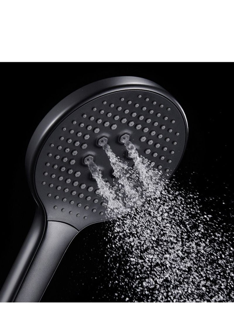 واي آند دي High-Pressure Shower Head with Handheld, 3 Mode Spray Showerhead, 5 Inch Large Face, Black Handheld Head, Adjustable Bracket Holder  - Image 3