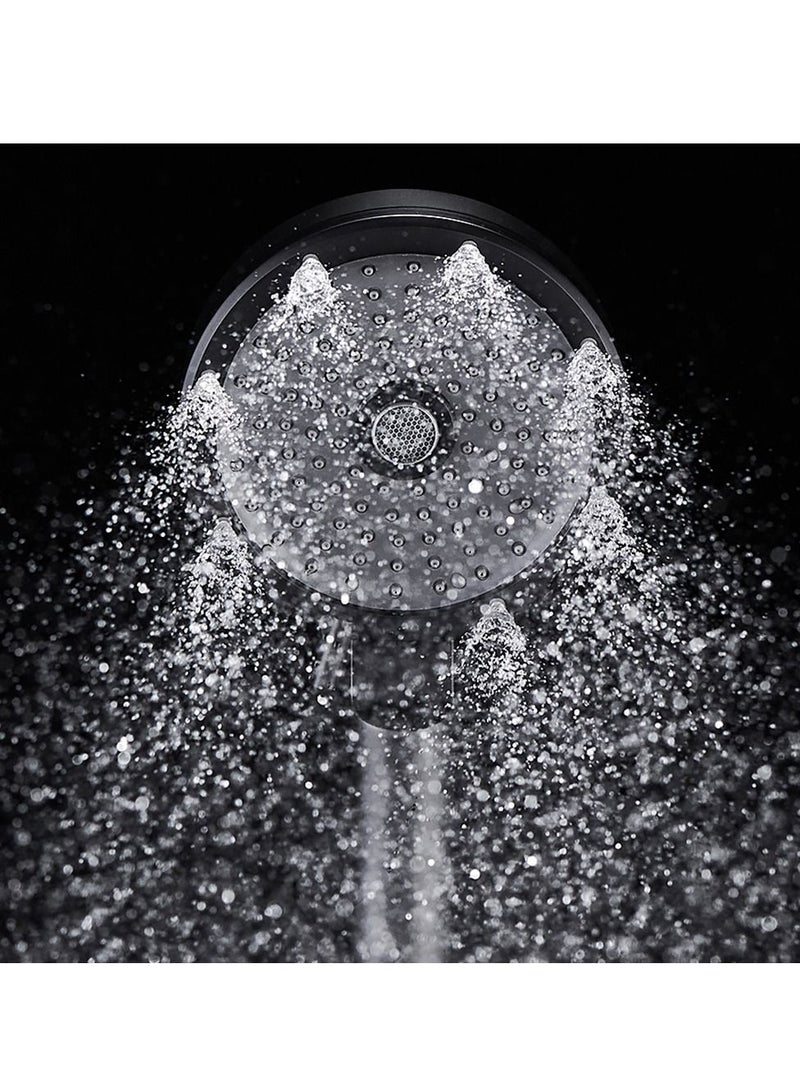 واي آند دي High-Pressure Shower Head with Handheld, 3 Mode Spray Showerhead, 5 Inch Large Face, Black Handheld Head, Adjustable Bracket Holder  - Image 2