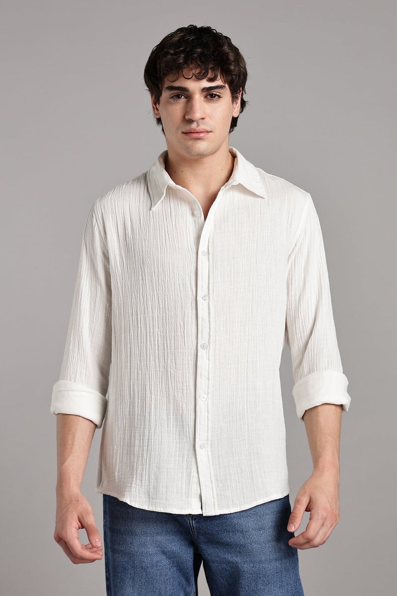 fyltr Men's 100% Cotton Solid Color Shirt - Full Sleeves | Casual Shirts for Men | Shirts for Office | Comfortable & Soft - Image 1