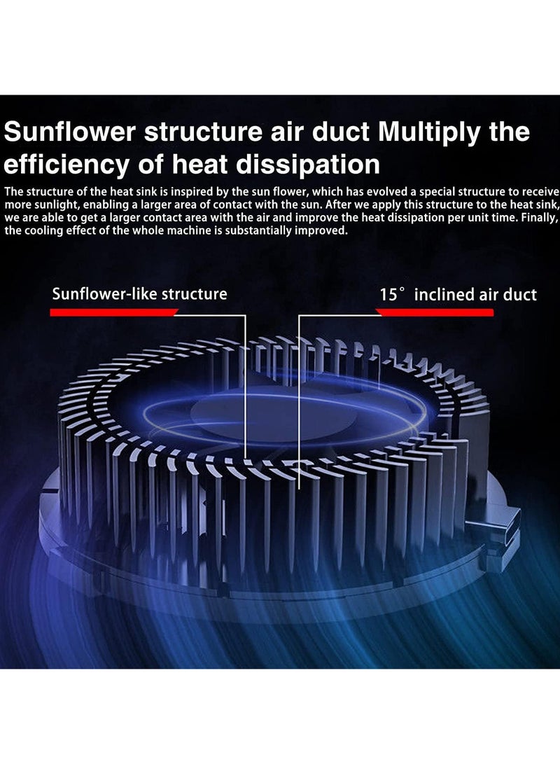 Mobile Phone Cooler for Magsafe PUBG Game Cooler Fan, Magnetic Phone Radiator compatible with iPhone 12~14 Series,Semiconductor Heatsink Without Noise for iOS and for Android for ipad and Tablet  - Image 4