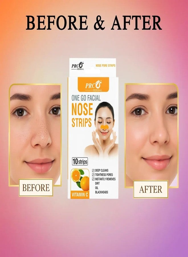 PRC HERBAL Vitamin-C Nose Strips - Blackhead Remover For Men & Women (Pack of 1, 10 Strips)| Deep Cleansing | Pore Tightening | Instant Dirt & Oil Removal | Brightening Formula - Image 3