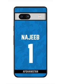 Cover for Google Pixel 7a 5G Case , Rugged Black Slim fit Flexible Thin Protective Phone Cases - Player Name - Najibullah Zadran, Jersey Number- 1