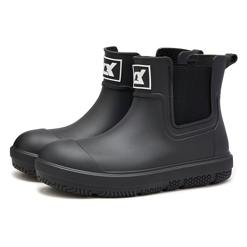 Rain Boots Men'S Waterproof Shoes Low Tube Room Non-Slip Rain Boots Rubber Shoes Men'S And Women'S Light Wear-Resistant Rainy Day - Image 1