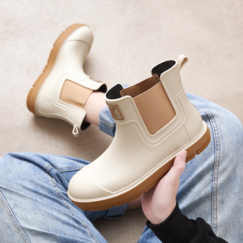 Rain Boots Men'S Waterproof Shoes Low Tube Room Non-Slip Rain Boots Rubber Shoes Men'S And Women'S Light Wear-Resistant Rainy Day - Image 5