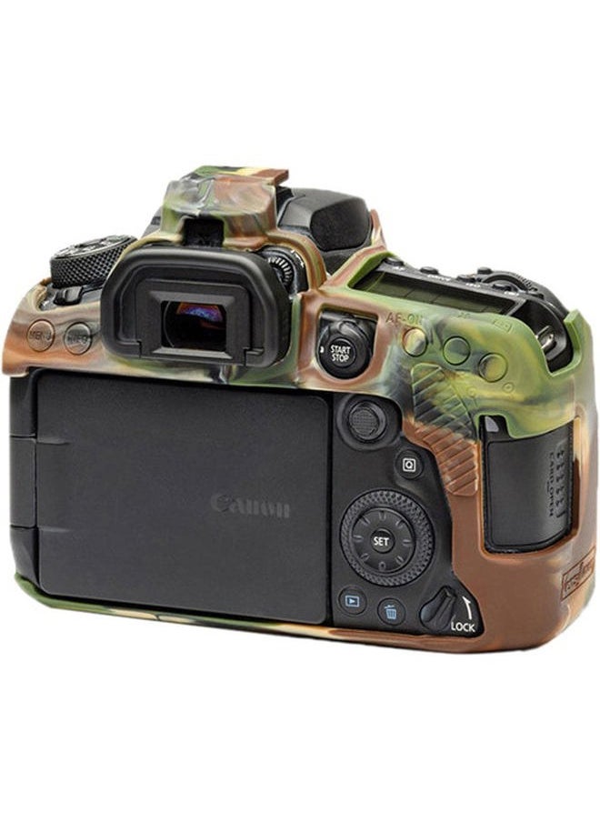 easyCover Silicone Protection Cover for Canon 90D Camera, Camouflage  - Image 2