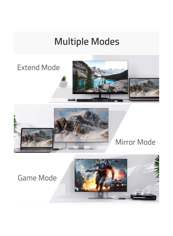 سينتيك كابل HDMI بدقة 4K (1.8 متر) (عبوة من قطعتين)، كابل HDMI 2.0 عالي السرعة 18 جيجابت في الثانية، يدعم دقة 4K بمعدل 60 هرتز، وتقنية HDR، وتقنية 3D، ودقة 2160 بكسل، ودقة 1080 بكسل، ومنفذ إيثرنت، وتقنية HDCP 2.2، وتقنية ARC - Image 2