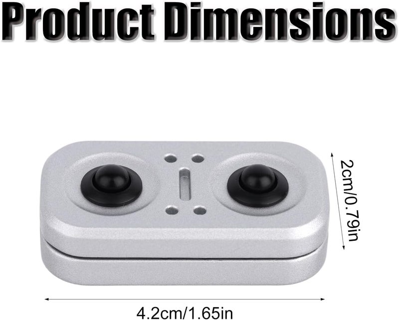 Penitue 3-in-1 Fidget Gadgets for Adults, Metal Silent Finger with Slider Clicker Spinner Relax Focus Toy Quite Fingertip Gadgets for Women & Man - Image 2