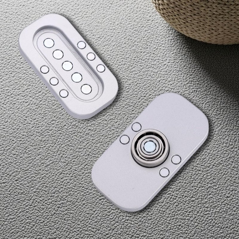 Penitue 3-in-1 Fidget Gadgets for Adults, Metal Silent Finger with Slider Clicker Spinner Relax Focus Toy Quite Fingertip Gadgets for Women & Man - Image 3