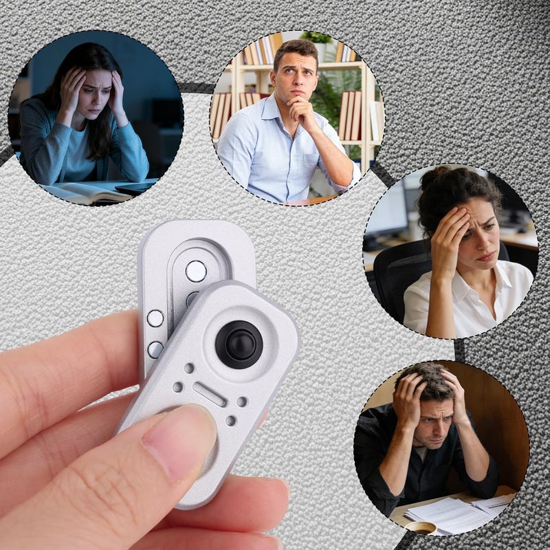 Penitue 3-in-1 Fidget Gadgets for Adults, Metal Silent Finger with Slider Clicker Spinner Relax Focus Toy Quite Fingertip Gadgets for Women & Man - Image 5