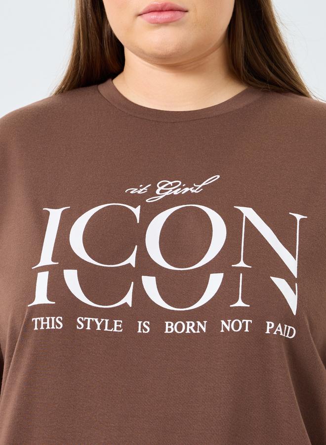 ستايلي تيشيرت بمقاس كبير وطبعة جرافيك - Image 3