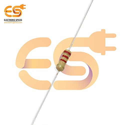 Electronicspices Electronic Spices 50 Pcs 2.2K Ohm (Ω) 1/2w (0.50 watt) ±5% Tolerance 2.2K MR Ω ohm MF Through Hole Resistors Axial Lead - Image 3