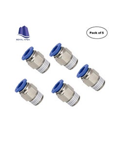 Generic PU Pipe & Fittings Polyurethane | Pneumatic Pipe Push in to Connect Fittings (Male Socket - Pack of 5, 12mmx1/2")  - Image 2