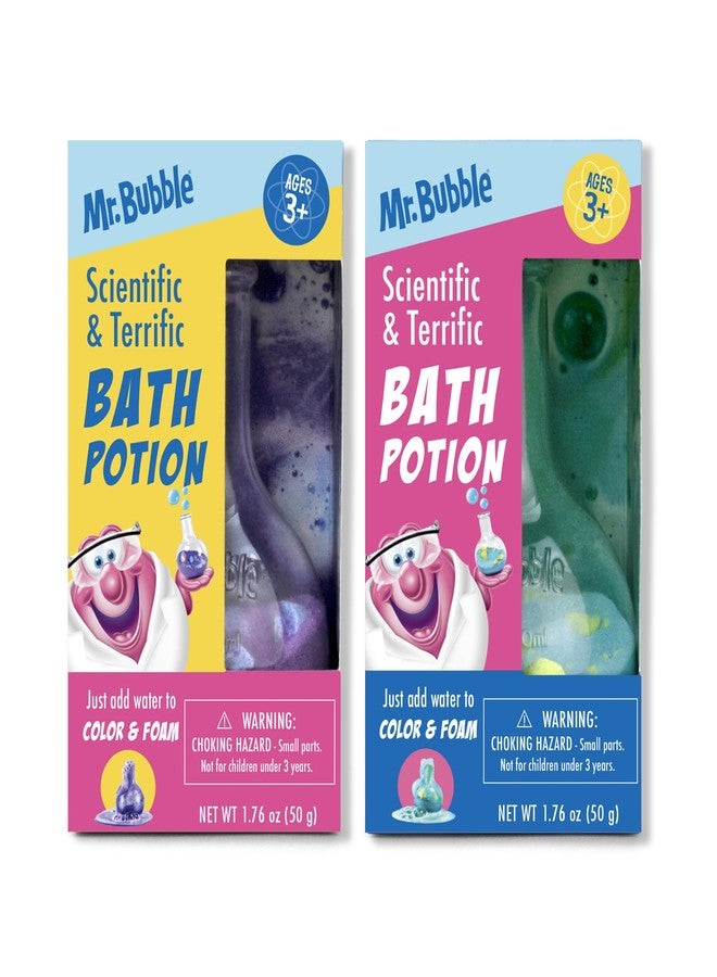 Mr. Bubble The Original Kids Bath Bomb Potions, Colorful Fizzy Fun, Cool Foam and Bubble Science Beaker for The Bath (Pack of 2) - Image 1