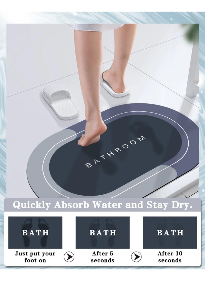 كيتشينو سجادة حمام من كيتشينو مضادة للانزلاق وسريعة الجفاف، سجادة حمام مطاطية فائقة الامتصاص تناسب اسفل الباب - Image 2