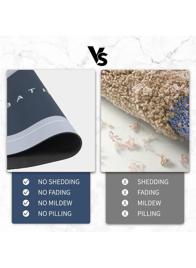 كيتشينو سجادة حمام من كيتشينو مضادة للانزلاق وسريعة الجفاف، سجادة حمام مطاطية فائقة الامتصاص تناسب اسفل الباب - Image 4