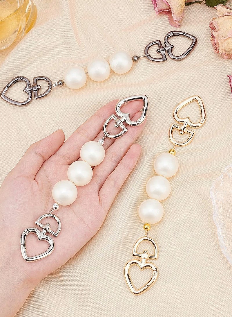 Handbag Chain Strap with Pearl Extenders, Short Replacement Chain for Bags, Stylish Handbag Charms and Accessories - Image 3