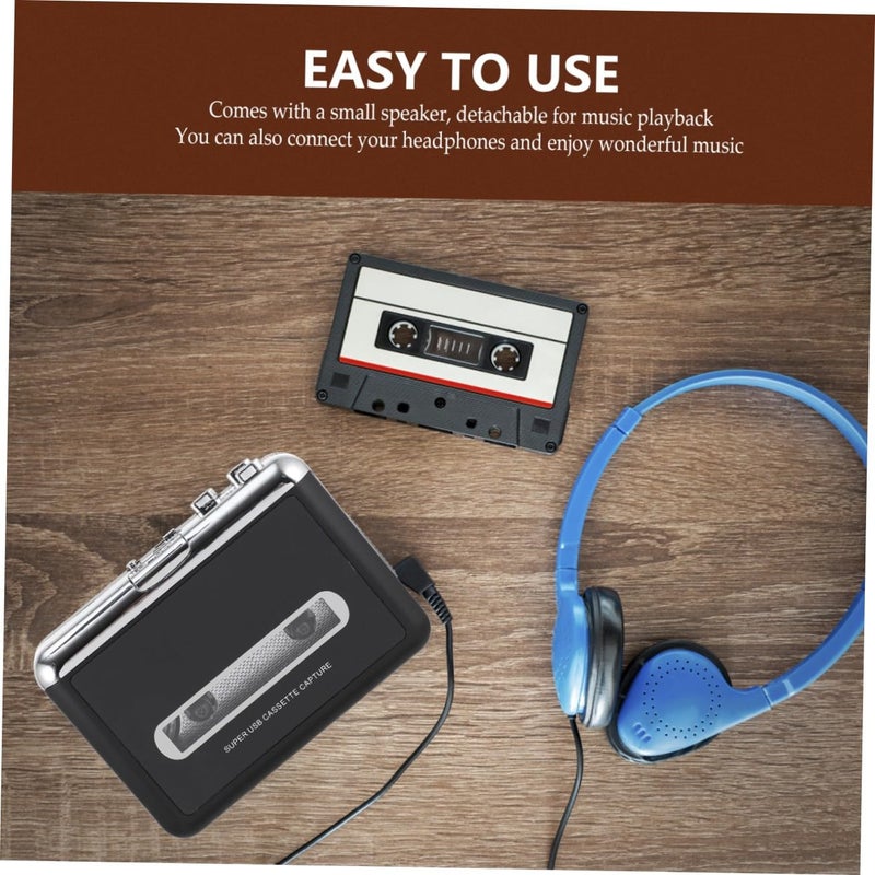 USB Cassette Player with Detachable Speaker MP3 Converter Portable Music Player for Car Home Use - Image 5