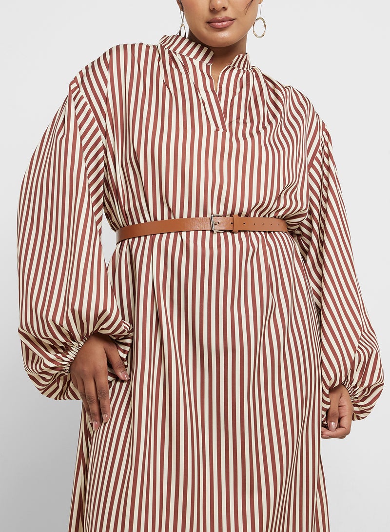 Ginger Plus Striped Balloon Dress  - Image 3