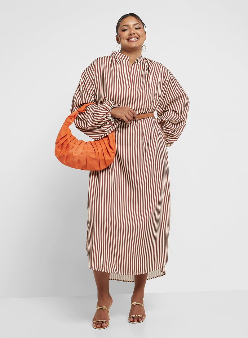 Ginger Plus Striped Balloon Dress  - Image 4