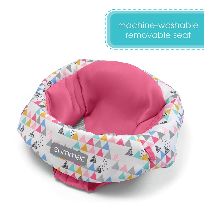 ingenuity Summer Infant Learn-to-Sit 2-Position Floor Seat (Funfetti Pink) â€“ Sit Baby Up in This Adjustable Baby Activity Seat Appropriate for Ages 4-12 Months â€“ Includes Toys - Image 5