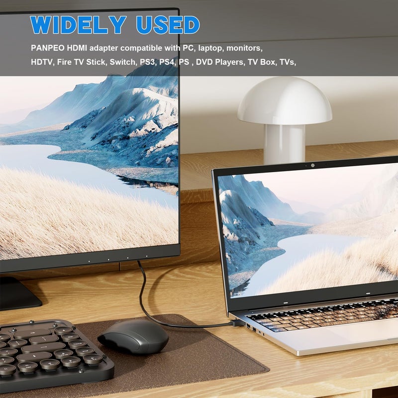 PANPEO 8K@60Hz Right Angle HDMI Adapter, 90 Degree and 270 Degree HDMI Adapter (4 Pack) - Image 4