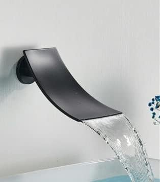 Luxury Black Waterfall Shower | Wall-Mounted Matte Black Cascade Faucet | Modern Bathroom Spa Shower Fixture  - Image 2