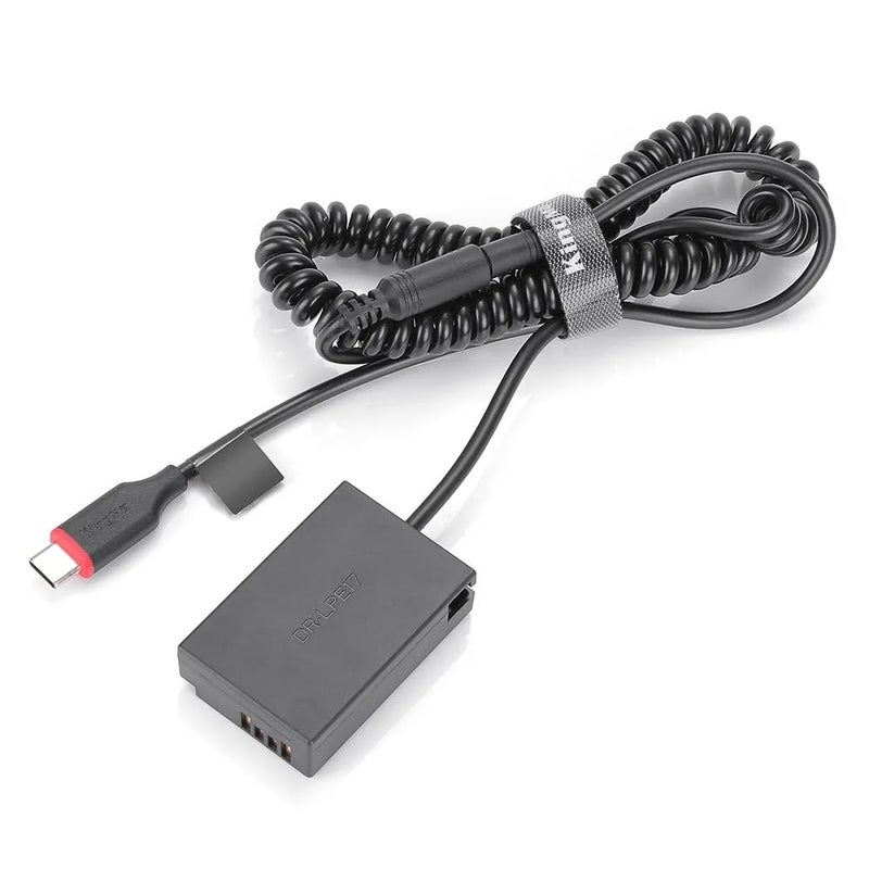 KingMa LP-E17 USB Type-C Coupler (Only for QC PD Powerbank) Dummy Battery Live Video Long hr Shooting Compatible with EOS Rebel T7i,T6i,T6s,SL3,SL2,77D,800D,760D,750D,200D,M6,M5,M3 - Image 1