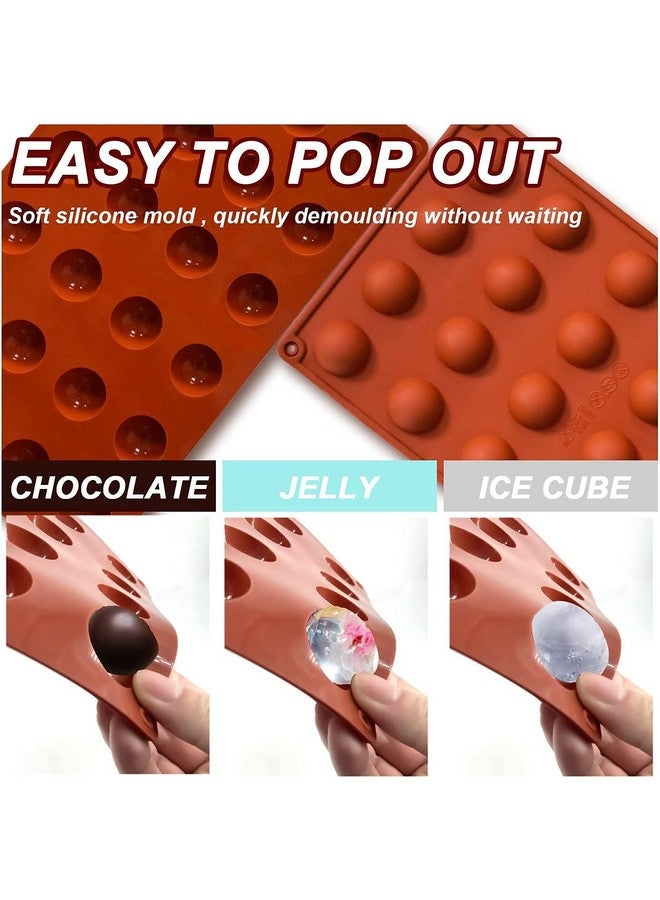 Zeinwap Mini 24-Cavity Semi Sphere Silicone Chocolate Mould Non-Stick, Half Sphere Silicone Baking Molds for Making Jelly, Chocolates and Cake - Image 5