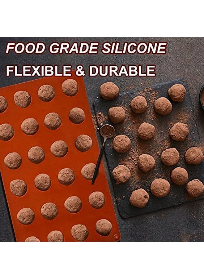 Zeinwap Mini 24-Cavity Semi Sphere Silicone Chocolate Mould Non-Stick, Half Sphere Silicone Baking Molds for Making Jelly, Chocolates and Cake - Image 4