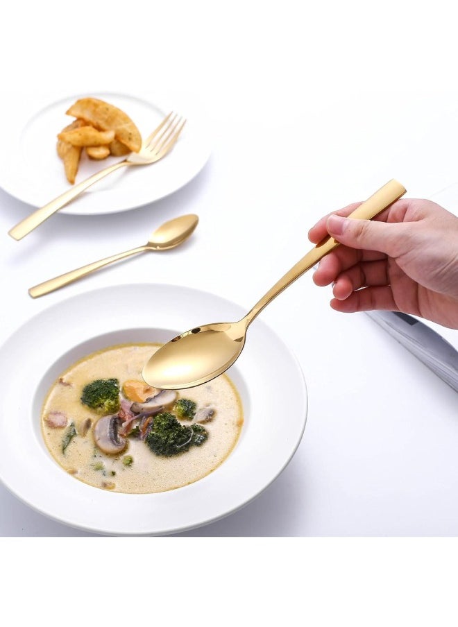SKY-TOUCH Stainless Steel Cutlery Set, 24-Piece Set of Golden Tableware Western-Style Kitchen Tableware, Serves 6 people  - Image 5