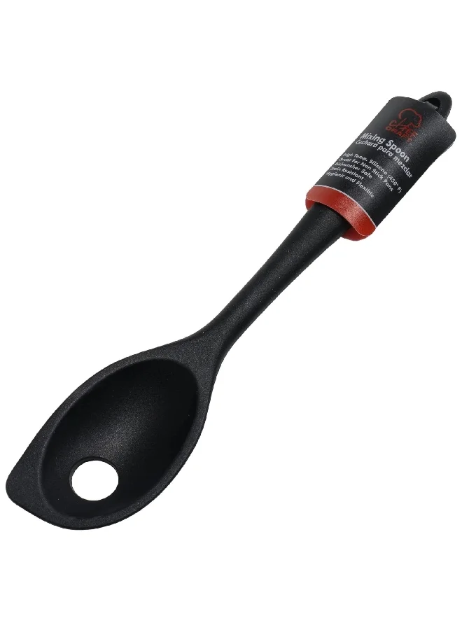 Chef Craft Premium Dishwasher Safe Silicone Mixing Spoon Black 11inch 13631