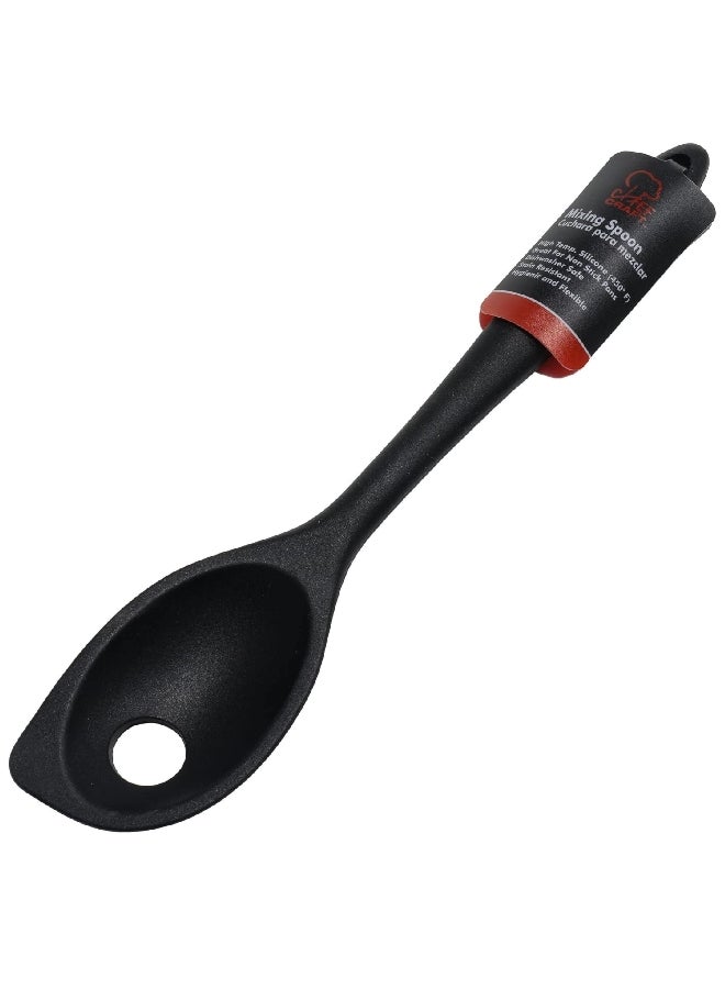 شيف كرافت ملعقة خلط من السيليكون متوافقة مع غسالة الصحون بلون اسود مقاس 11 بوصة 13631 - Image 2