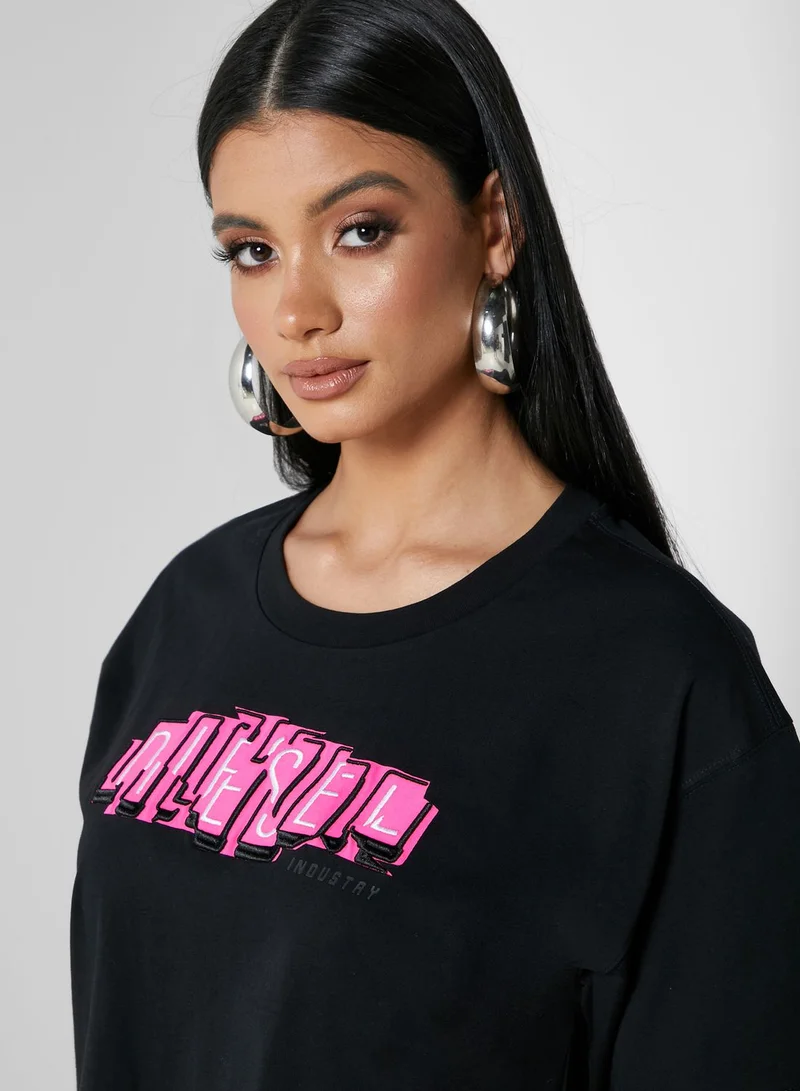 DIESEL Bowless Crop T-Shirt