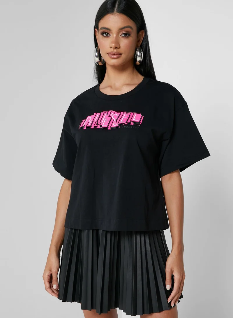 DIESEL Bowless Crop T-Shirt