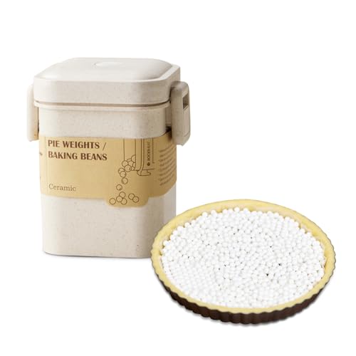 ROCKSHEAT Pie Weights 6mm Small Baking Beads  22 Lbs1kg Reusable Pie Crust Weights with EcoFriendly Wheat Straw Storage Box Ideal for Blind Baking 710 Inch Pies - Image 1