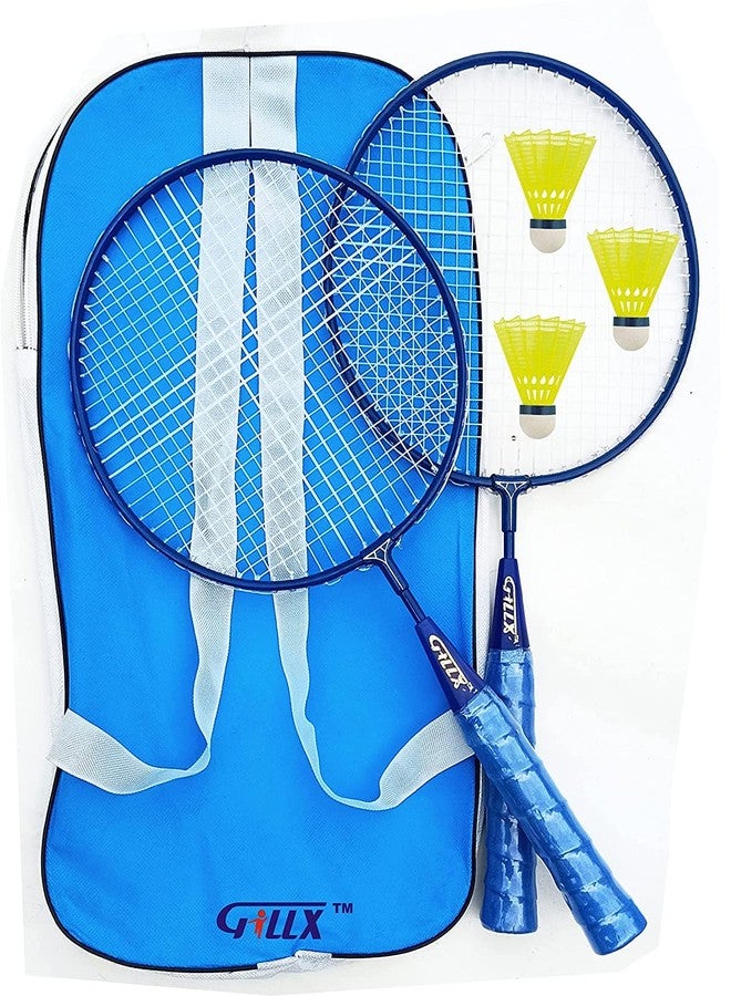 GILLX k4 Badminton Rackets Set of 2 Piece with 3 Nylon Shuttle Cocks for Kids - Image 2