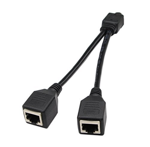 zdyCGTime 30cm/1ft RJ45 Network Cable zdyCGTime 1 RJ45 Female to 2 RJ45 Female Network Y type Cable,Used to switch networks between two computers or to connect to a printer etc(not used as a network separator) - Image 3