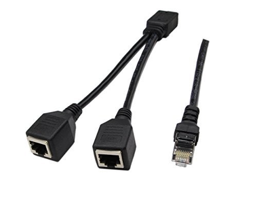 zdyCGTime 30cm/1ft RJ45 Network Cable zdyCGTime 1 RJ45 Female to 2 RJ45 Female Network Y type Cable,Used to switch networks between two computers or to connect to a printer etc(not used as a network separator) - Image 5