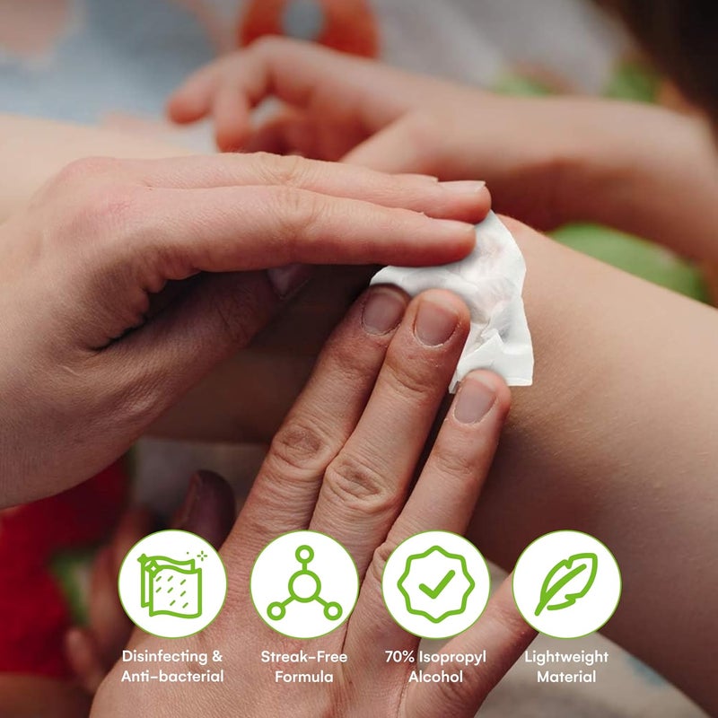 Care Touch Sterile Alcohol Prep Pads, Medium 2-Ply - 200 Alcohol Wipes - Image 5