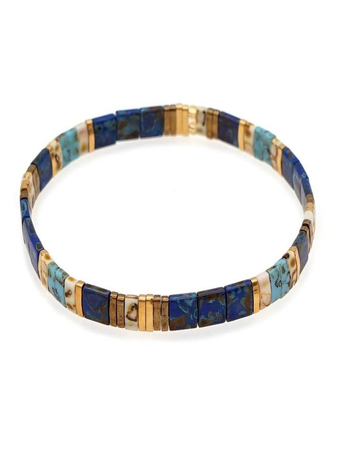 Townshine Tile Bracelet Multicolor Bohemian Style Japan Miyuki bead Elastic Bracelet for Women - Image 1