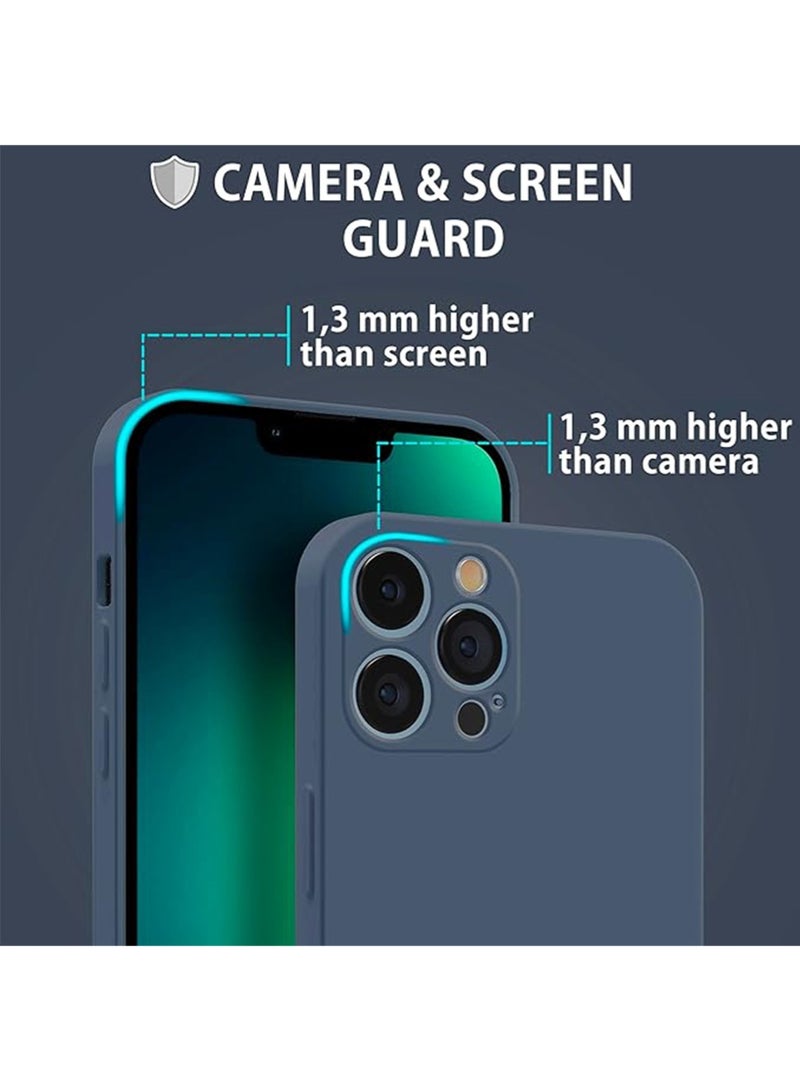 WRISTWISE غطاء حماية لهاتف iPhone 13 Pro Max - [حماية شاملة للكاميرا] [بطانة ناعمة من الألياف الدقيقة مضادة للخدش] غطاء حماية مقاوم للصدمات، أزرق - Image 3