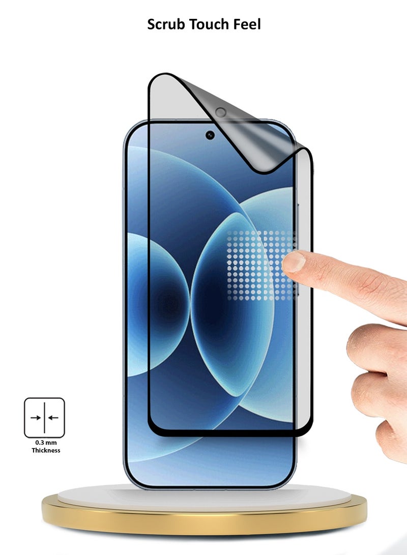 دبليو تيك واقي شاشة شاومي 17 5G 2025 فائق مع نانو سيراميك كامل الغراء وتغطية كاملة، مطفي ومرن (MSCNMN) - شفاف/أسود - Image 4