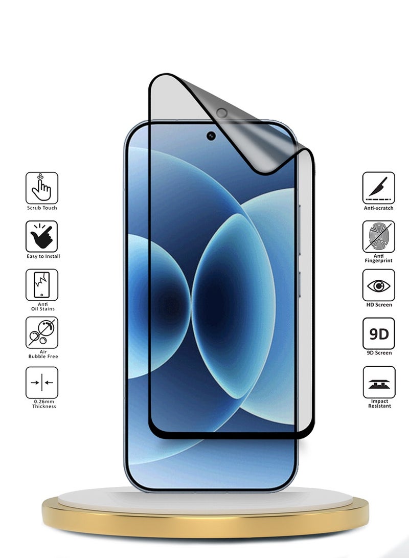 دبليو تيك واقي شاشة شاومي 17 5G 2025 فائق مع نانو سيراميك كامل الغراء وتغطية كاملة، مطفي ومرن (MSCNMN) - شفاف/أسود - Image 2