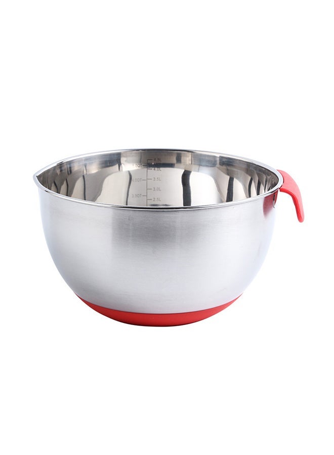 NIBEMINENT 3-Piece Stainless Steel Mixing Salad Bowl With Airtight Lid Silver 24x20x24cm - Image 1