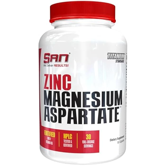SAN Zinc Magnesium Aspartate - Essential Mineral Complex for Sleep Support and Recovery 30 Servings - Image 1