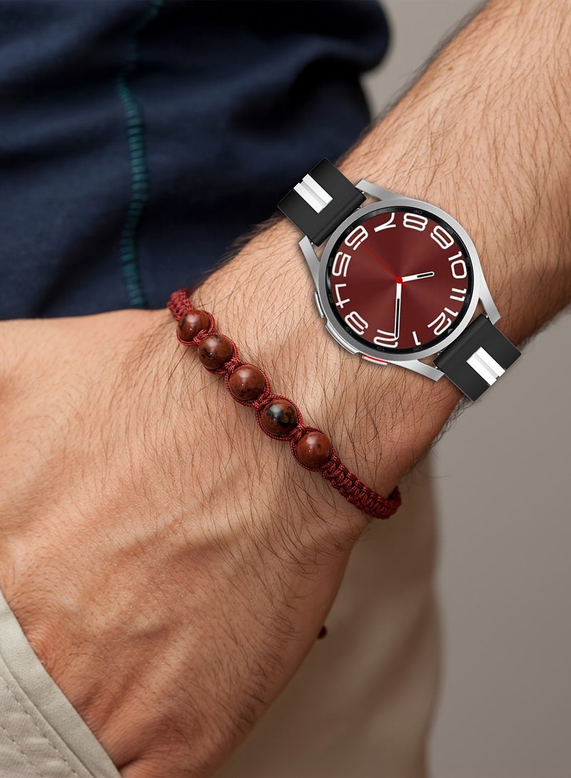 O Ozone (Pack of 3) Bands Compatible With Samsung Galaxy Watch 3 45mm/Galaxy Watch 46mm/Gear S3 Frontier/Classic, 22mm Soft Silicone Strap With Magnetic Buckle Sport Wristband for Women Men - Multicolor - Image 5